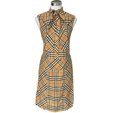 burberry luna tie neck dress|Designer Dresses For Women .